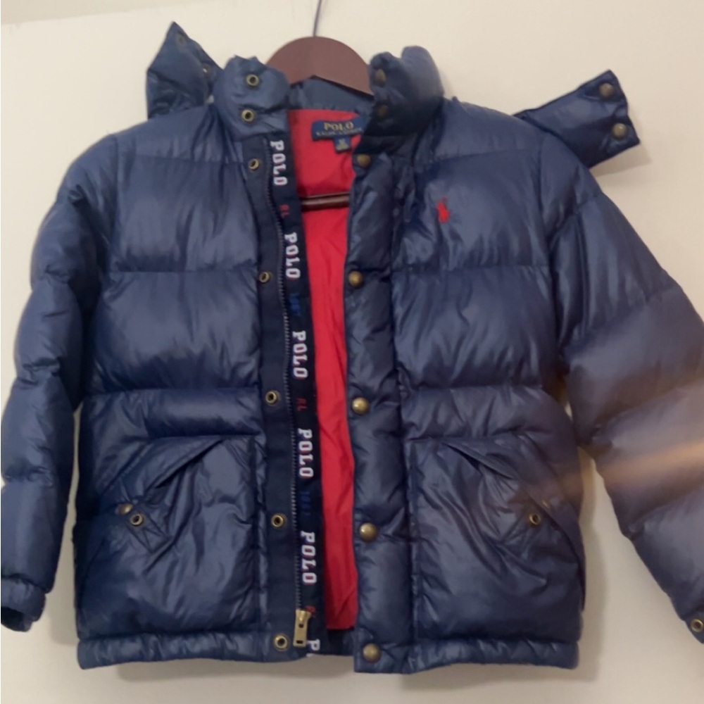 Boys Polo by Ralph Lauren Navy Puffer Jacket. Small (8)